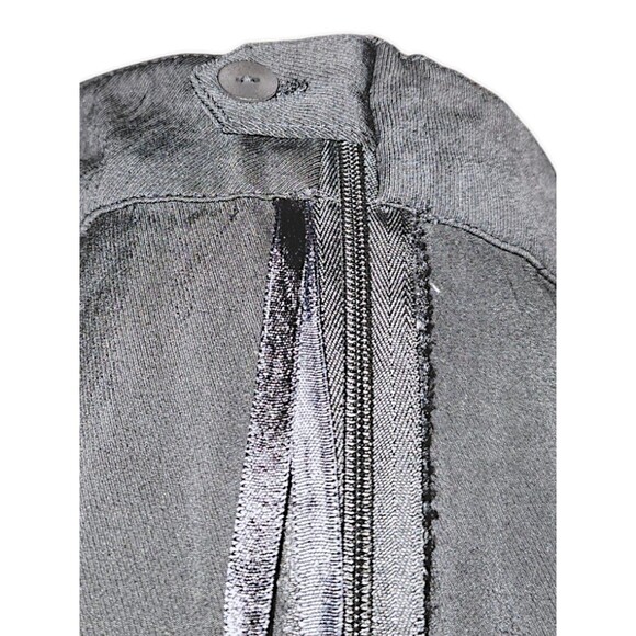 EILEEN FISHER Pants L Flat Front Crepe Straight Leg Career Slacks Side Zip Black - Picture 3 of 4